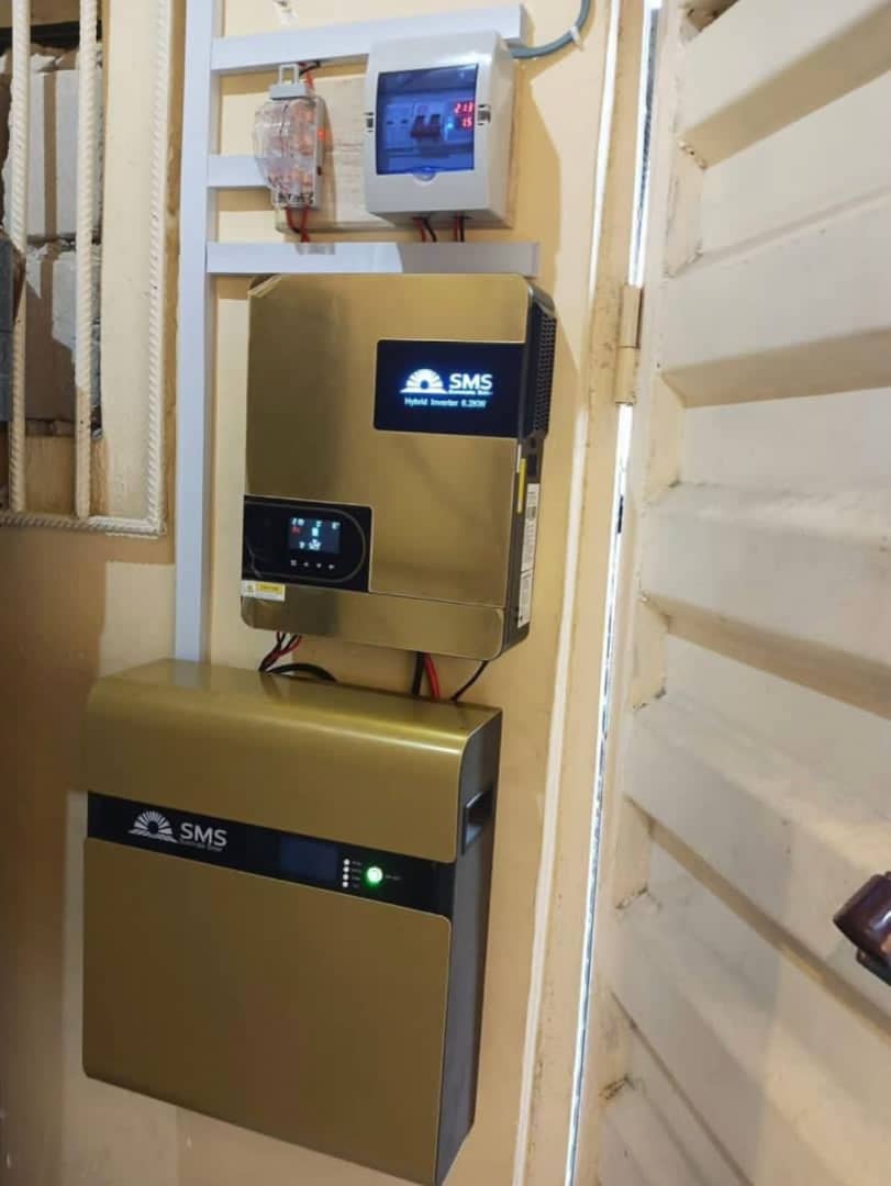 SMS hybrid inverter and battery install