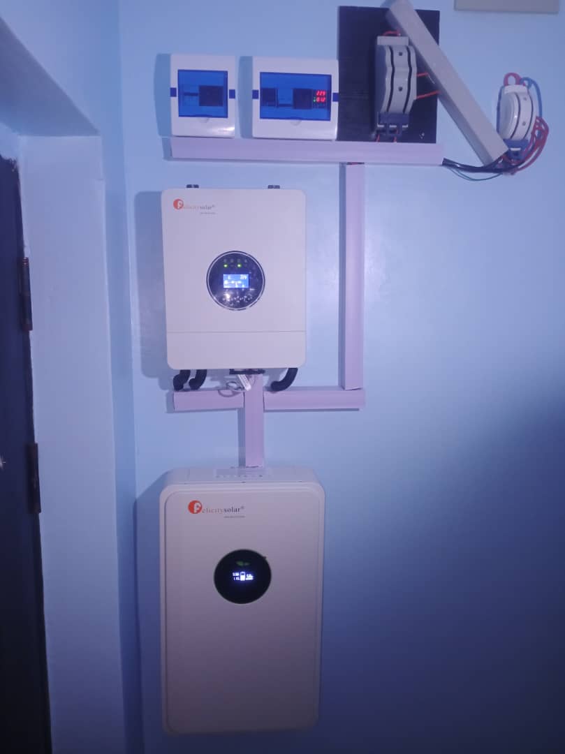 Completed solar and inverter install